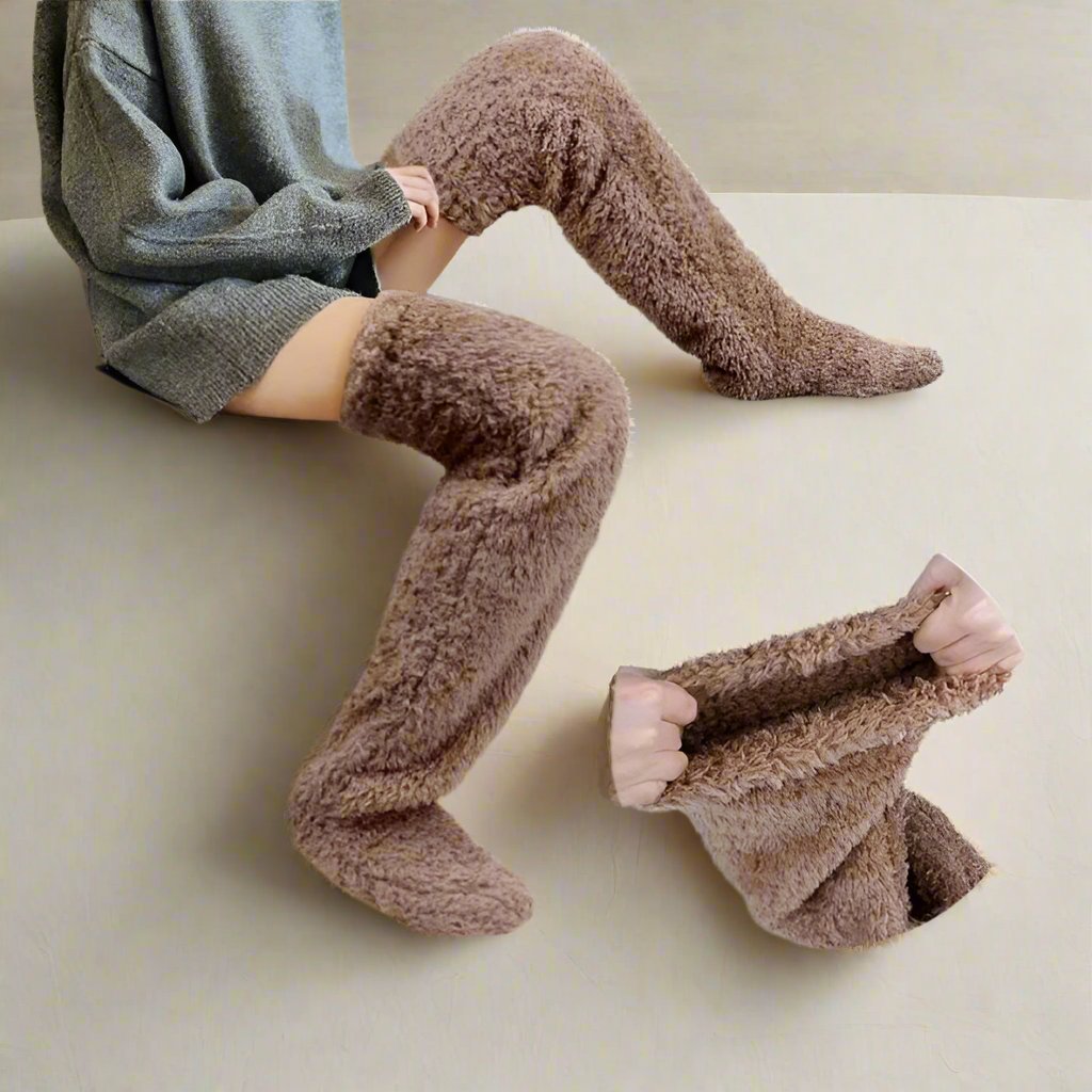 Over Knee High Fuzzy Mutton Socks